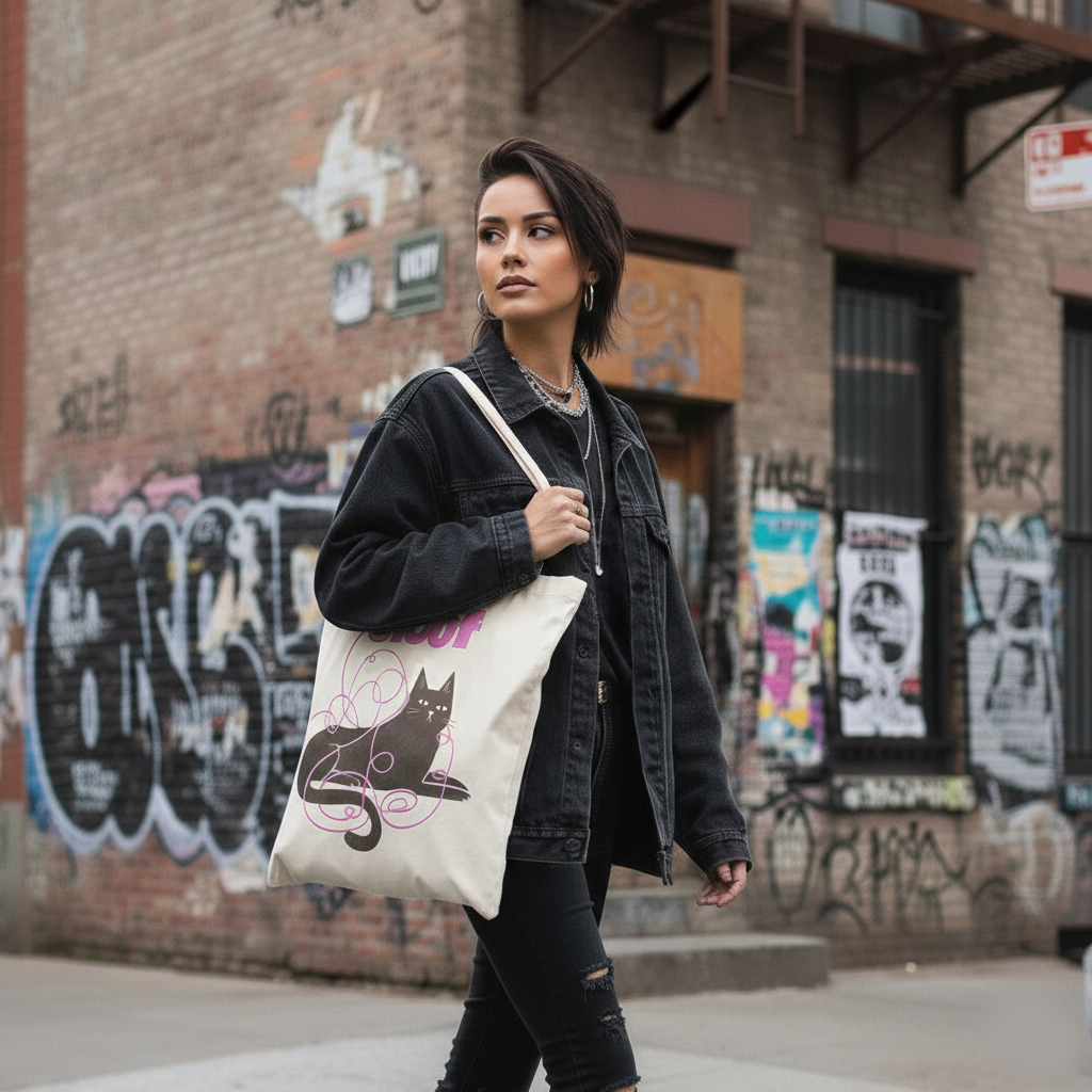 Trouble Cat Lightweight Tote