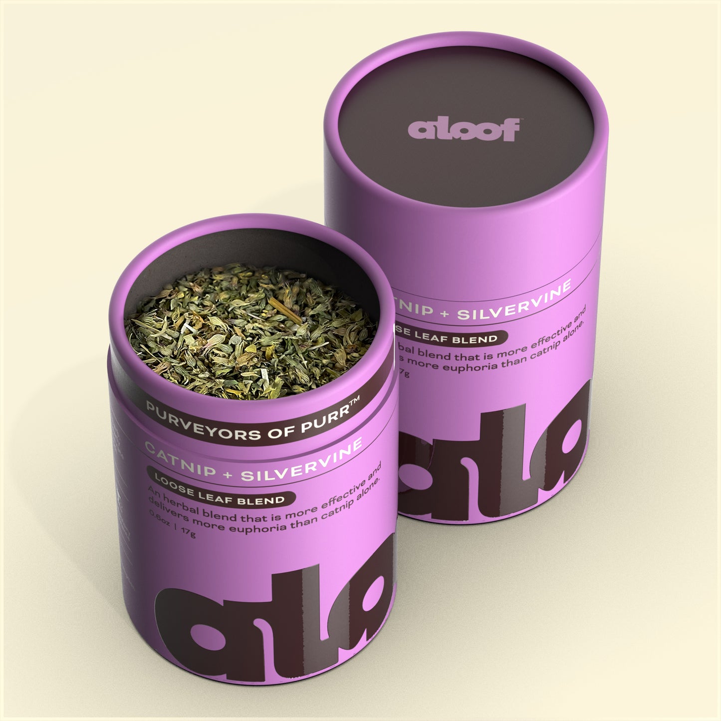Herbal Treat for Cats: Catnip + Silvervine Loose Leaf Blend - 2 Pack