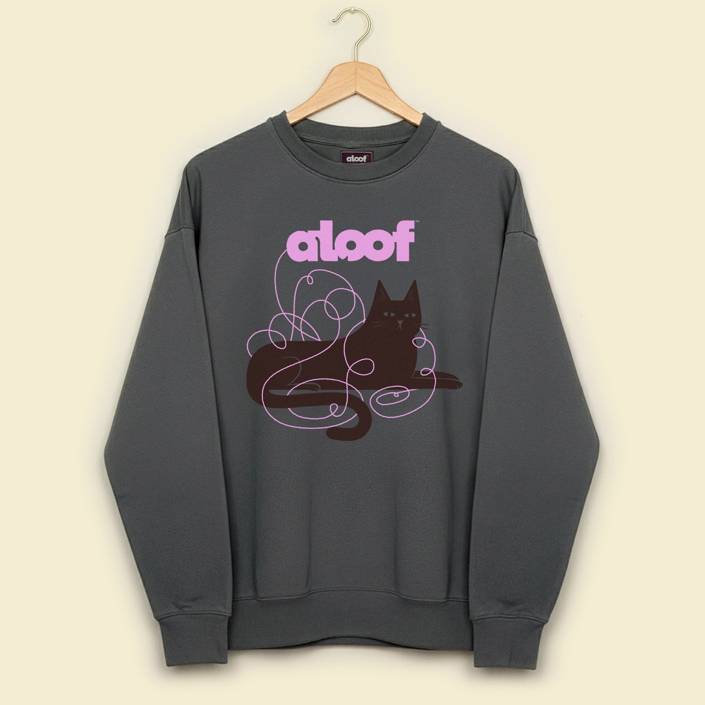 Trouble Cat Heavyweight Crewneck Sweatshirt